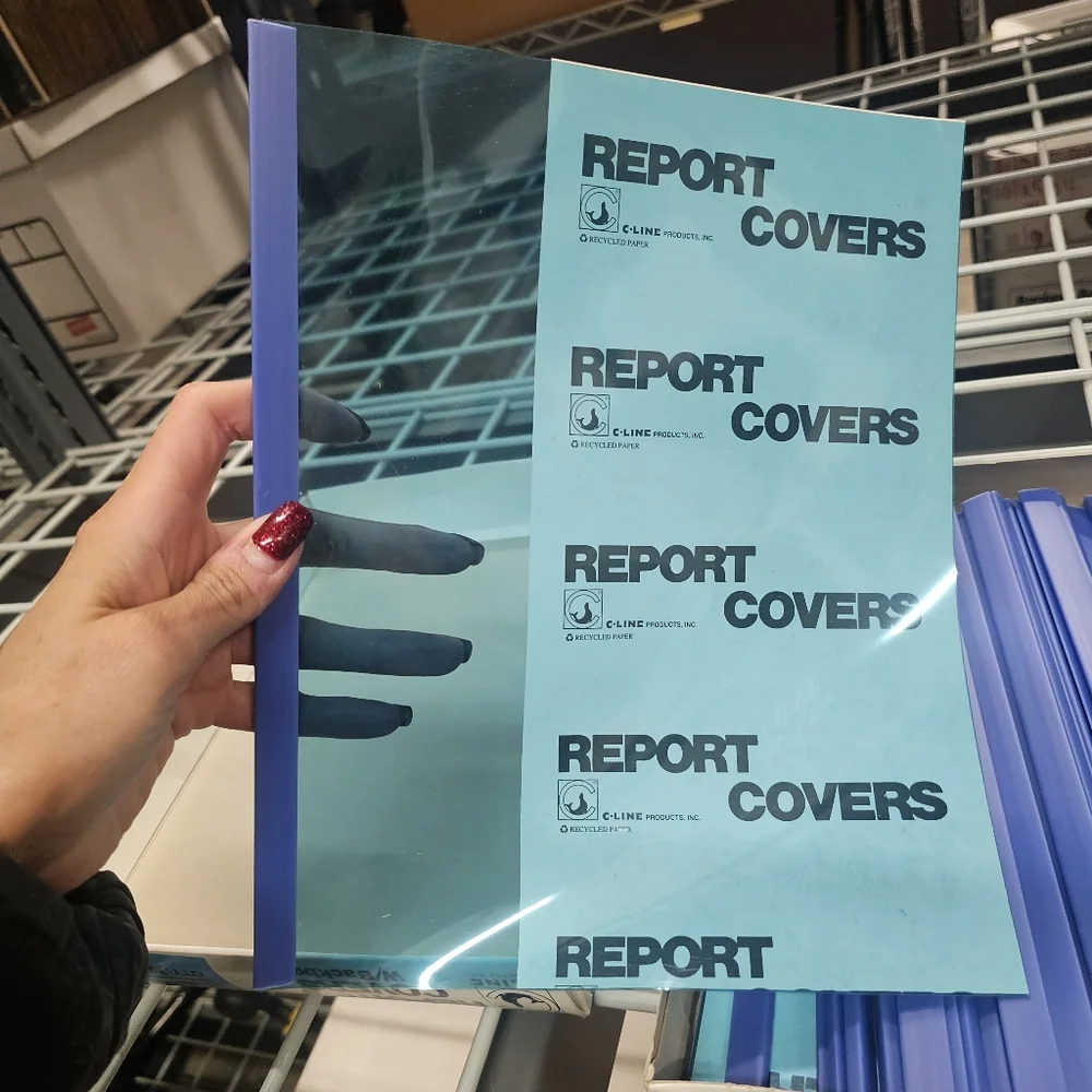 C-Line Report Covers with Backbones (37) Blue
